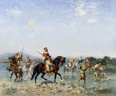 Az arab lovasság patakba tör, alkotó: Georges Washington
