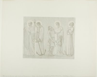 Franciaország legendás szentjei (középső fríz) alkotó: Georges William Thornley