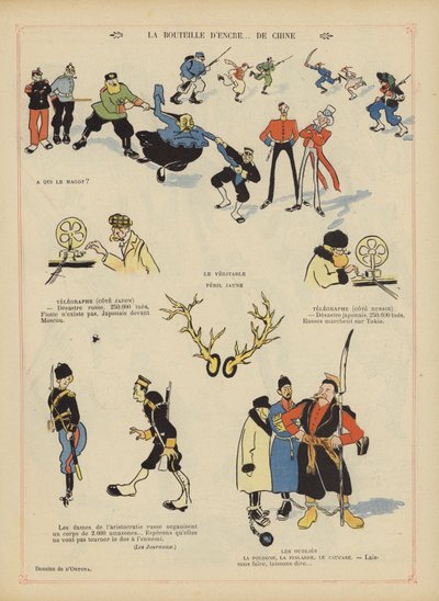 Szatíra az orosz-japán háborúról. Illusztráció Le Rire alkotó: Georges d 1878 1937 Ostoya