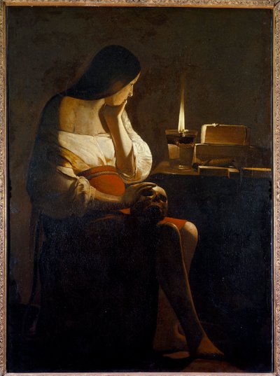 La Madeleine éjszakai fénye Georges de La Tour (1593-1652) festménye (vanite) 17. századi nap. 1,28x0,94 m alkotó: Georges de La Tour