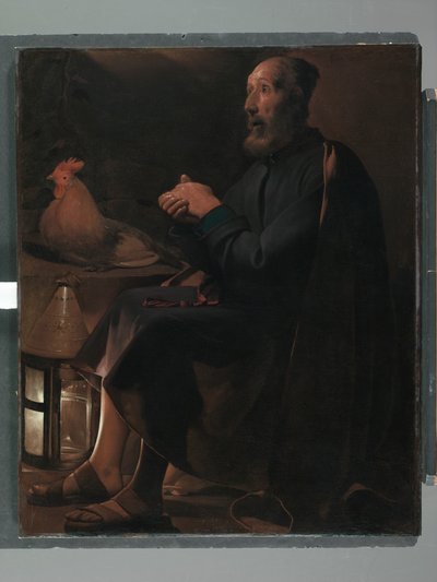 Bűnbánó Szent Péter, 1645 alkotó: Georges de La Tour