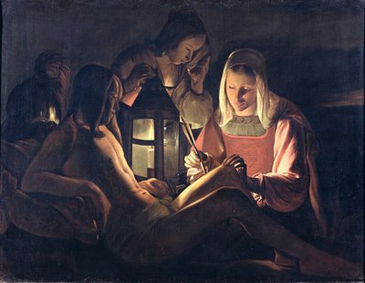 Szent Sebestyén, akit Szent Irén és a szent asszonyok gondoznak alkotó: Georges de La Tour