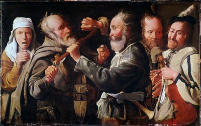 Verekedés zenészek között (olaj, vászon alkotó: Georges de La Tour
