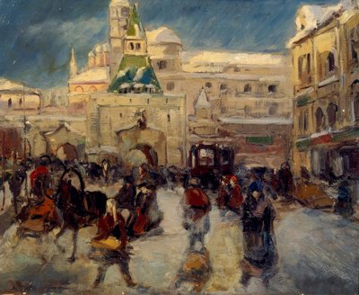 Az Iljinszkaja tér az Iljinszkij-kapuval Moszkvában alkotó: Georgi Alexandrowitsch Lapschin