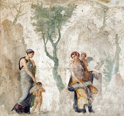 Peitho által Aphroditéhez vitt Erósz, miközben Anteros nevet azon, hogy megbüntették, mert rossz célpontot választott, pompeji freskó, Kr. e. 25 körül (28298194699). alkotó: Georgia Levan Ramishvili from Tbilisi