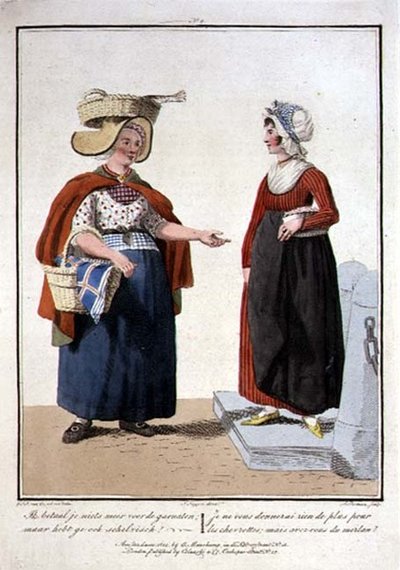 Fish Sellers, vésette L. Portman alkotó: Georgius Jacobus Johannes van (after) Os
