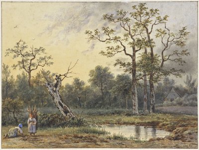 Táj két gleanerrel alkotó: Georgius Jacobus Johannes van Os