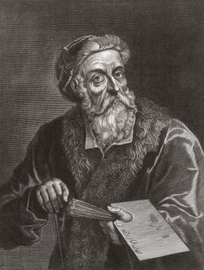 Tiziano. Portré. (nyomtatás) alkotó: Gerard (after) Edelinck