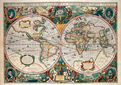 Világtérkép, Amszterdam 1633 alkotó: Gerard (after) Mercator