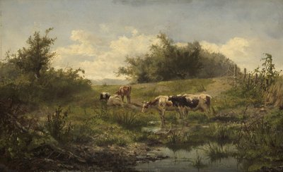 Tehenek a tóban alkotó: Gerard Bilders