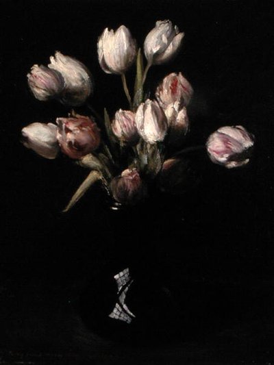 Tulipánok egy vázában alkotó: Gerard Chowne