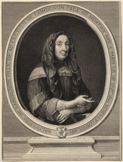 Madeleine de Lamoignon portréja alkotó: Gérard Edelinck