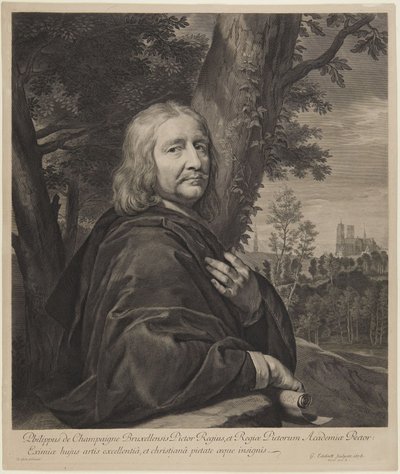 Philippe de Champaigne önarcképe     (Robert-Dumesnil VII, 239, 164. sz., II. változat) alkotó: Gérard Edelinck