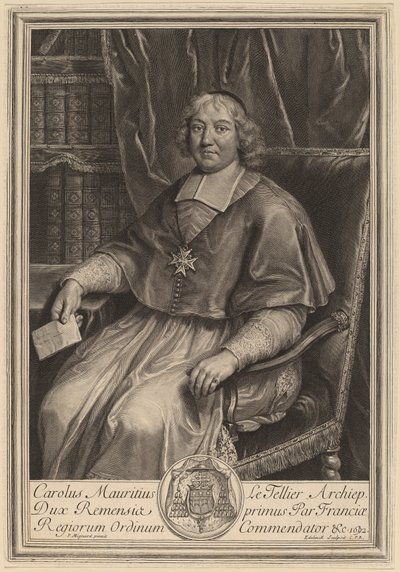 Charles Maurice Le Tellier alkotó: Gerard Edelinck after Pierre Mignard I