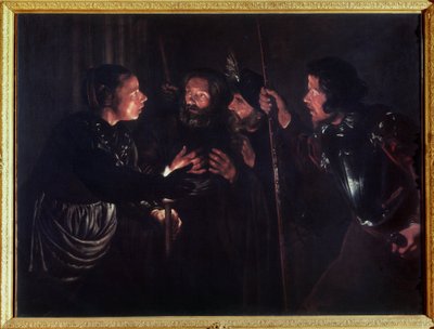 Szent Péter tagadása. Gerard Seghers (1591-1651) festménye. Olajfestmény alkotó: Gerard Seghers