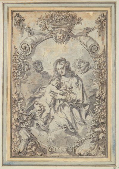 Madonna díszkeretben alkotó: Gerard Seghers