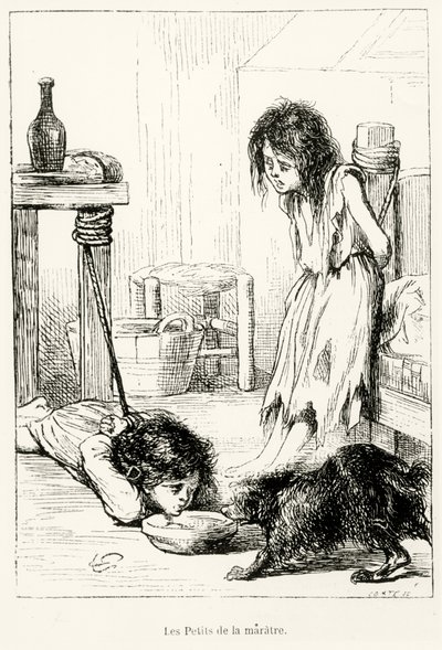The Pitiful Children, illusztráció az "L"Annee Illustree-ből, 1868 alkotó: Gerard Seguin