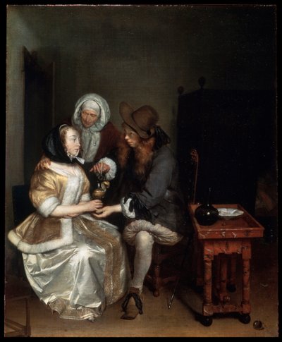 „Egy pohár limonádé”, 1660-as évek. alkotó: Gerard Terborch II