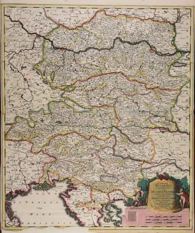 Circuli Austriaci orientalior pars in qua Austria propria et ab ea dependentes tum ducatus Stiriae, Carintiae, Carniolae tum comitatus hisce inclusi Cillensis et Goritiae singuli subdivisi alkotó: Gerard Valck