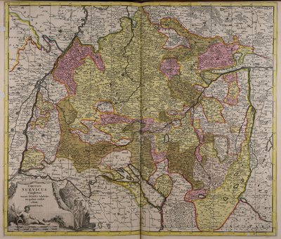 Circulus Suevicus complectens omnes status subdivisos ex quibus constat alkotó: Gerard Valck