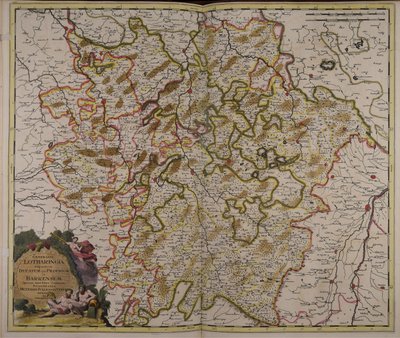 Generalis Lotharingia dispartita in ducatum ejus proprium et Barrensem quorum intra fines continentur episcopatus Metensis, Tullensis, Verdunensis alkotó: Gerard Valck