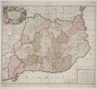 Katalóniai Hercegség, 1702 körül (kézzel színezett rézkarc) alkotó: Gerard Valck