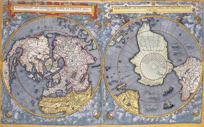 Északi- és Déli-sark, 1593 alkotó: Gerard de Jode