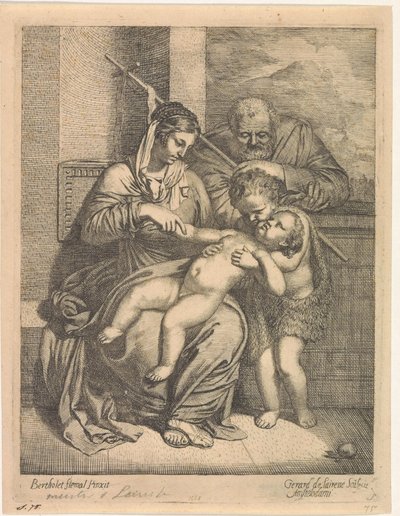 A Szent Család Keresztelő Jánossal alkotó: Gerard de Lairesse