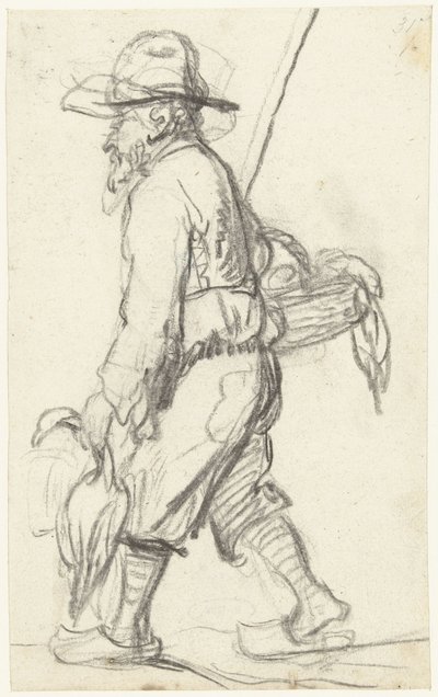 Vadász egy kosár kacsával alkotó: Gerard ter Borch (II) (possibly)