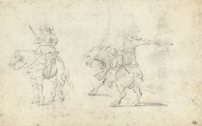 Két katona lóháton alkotó: Gerard ter Borch (II) (possibly)