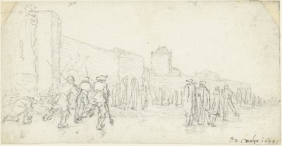 Jeges szórakozás a haarlemi Zijlpoortban alkotó: Gerard ter Borch (II)