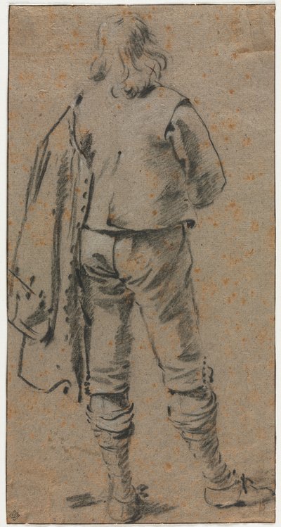 Egy férfi áll hátulról nézve alkotó: Gerard ter Borch