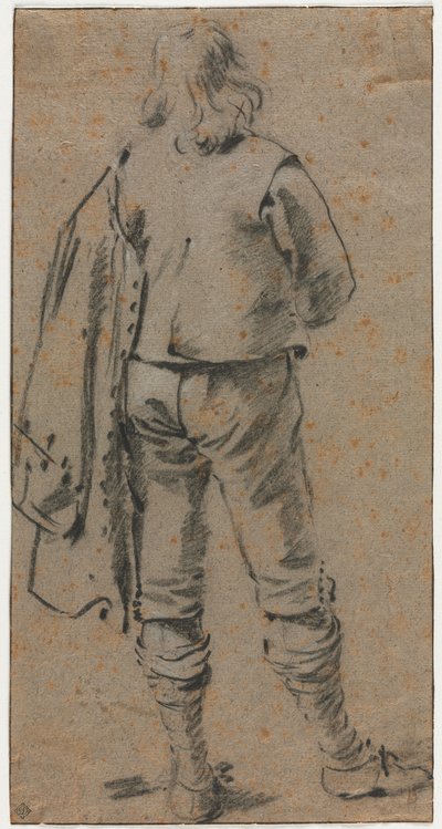 Egy férfi áll hátulról, c. 1630. alkotó: Gerard ter Borch