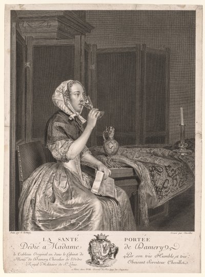 Pirítóst inni. alkotó: Gerard ter Borch