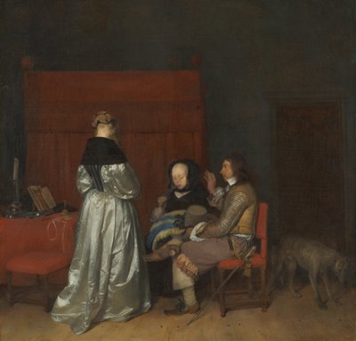 A Gallant Conversation, az atyai intés alkotó: Gerard ter Borch