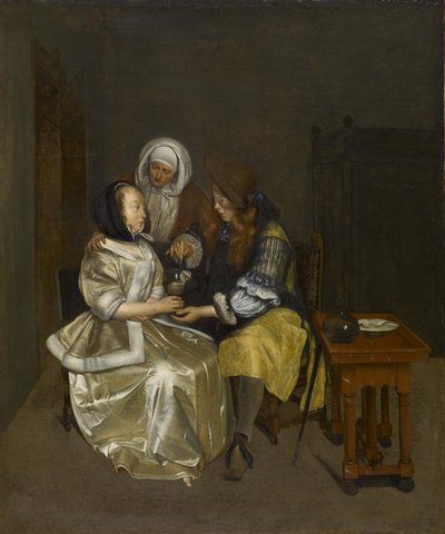 Egy pohár limonádé, 1664 körül alkotó: Gerard ter Borch