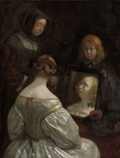 Nő a tükörben, c. 1652 alkotó: Gerard ter Borch