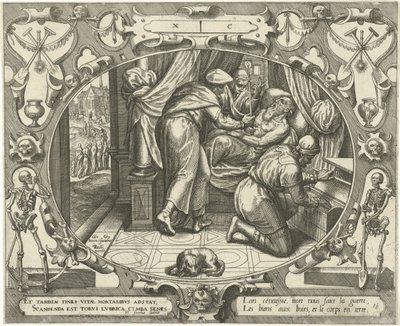 Férfi száz évesen Az ember tíz kora (sorozat címe) alkotó: Gerard van Groeningen