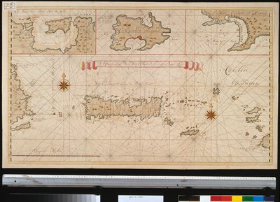 Puerto Rico-i Szent János szigetének vázlata alkotó: Gerard van Keulen