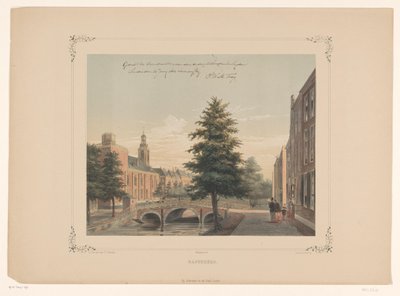 Kilátás a Rapenburgra Leidenben Rapenburg (cím az objektumon) alkotó: Gerardus Johannes Bos