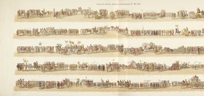 Történelmi felvonulás, 1874. május 21-én Rotterdamban (cím az objektumon) alkotó: Gerardus Johannes Bos