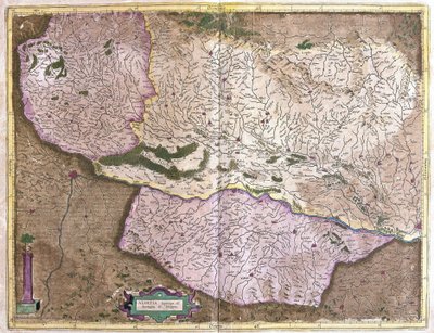 Elzász, Észak-Franciaország (metszet alkotó: Gerardus Mercator