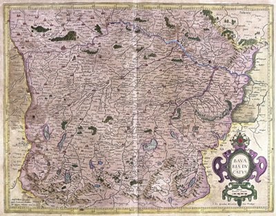 Bajorország, Németország (metszet alkotó: Gerardus Mercator