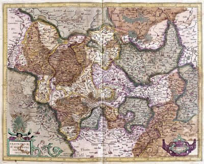 Braunschweig és Magdeburg, Németország (metszet alkotó: Gerardus Mercator