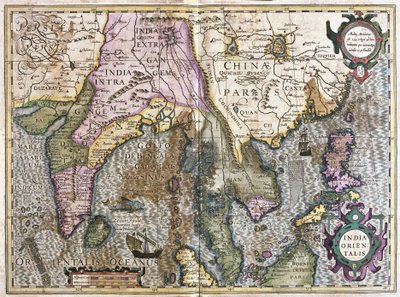 Kelet-India (metszet alkotó: Gerardus Mercator