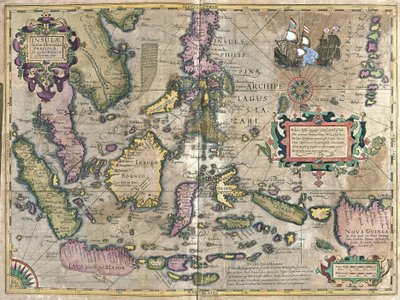 Kelet-India Borneóval és Fülöp-szigetekkel (metszet alkotó: Gerardus Mercator