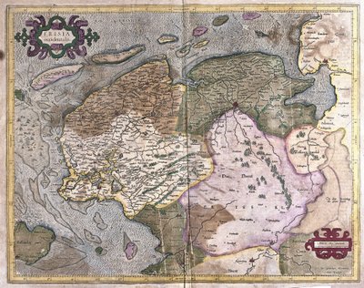 Groningen és Friesland, Hollandia (metszet alkotó: Gerardus Mercator