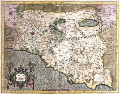 Lazio, Olaszország (metszet alkotó: Gerardus Mercator
