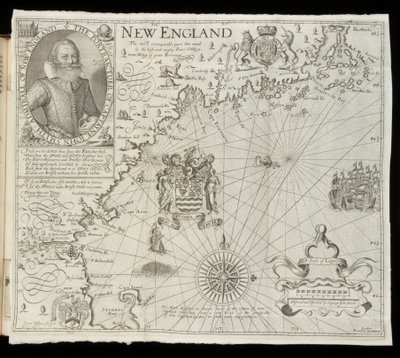 Új-Anglia térképe, a Historia Mundiból: vagy Mercator