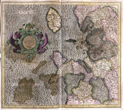Északnyugat-Anglia (metszet alkotó: Gerardus Mercator